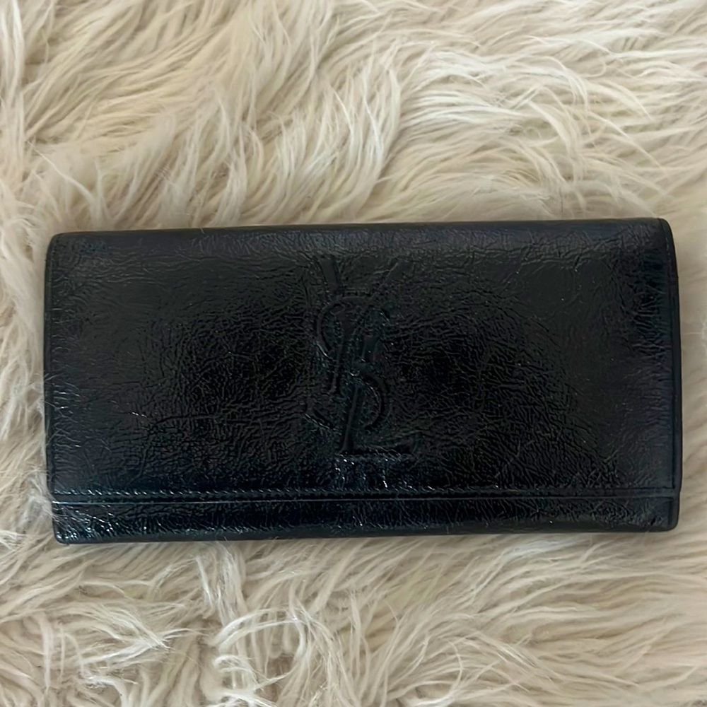 Authentic YSL, patent, leather wallet authentic